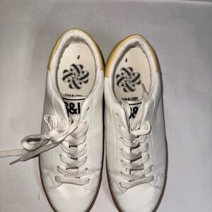 Sam & Libby White Sneakers with Gold Accents